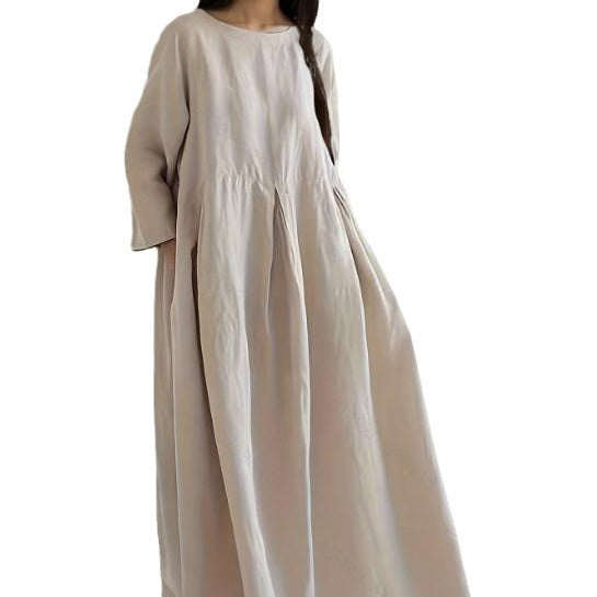 Damen Midikleid mit innovativem Falten-Design R&B