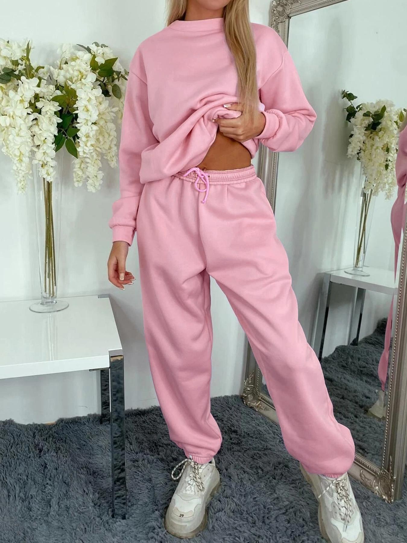 Damen lässiges Sweatshirt und bequeme Jogginghose Set R&B