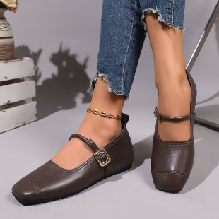 Damen Ballerinas mit elegantem Riemchen und verstellbarem Schnallenverschluss R&B