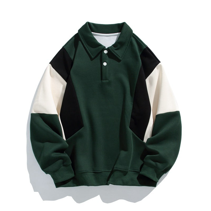 Damen modischer Polo-Pullover mit angesagten Farbkontrasten R&B