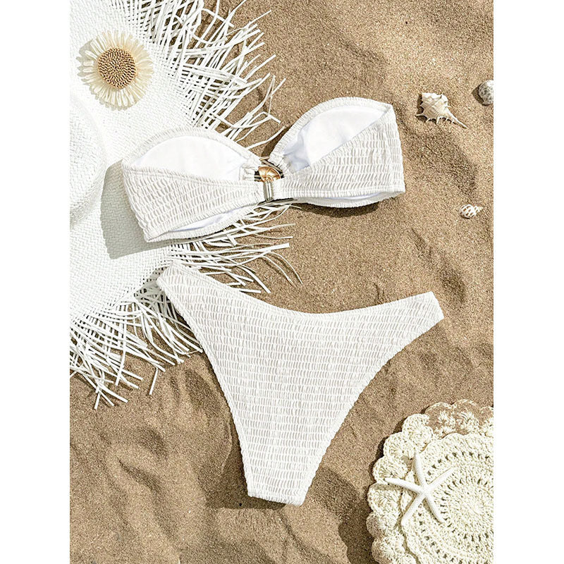Damen Bandeau-Bikini mit geschmeidigem Rüschendesign R&B
