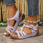 Damen Atmungsaktive Komfort-Sandalen mit verstellbarem Riemen R&B