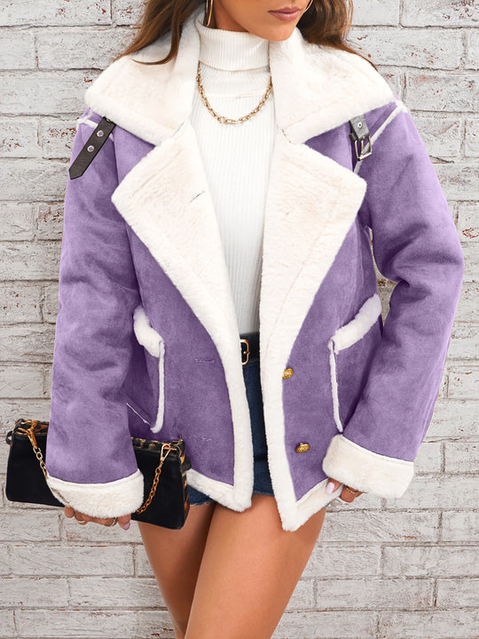 Damen Kuschelige Schaffelljacke R&B