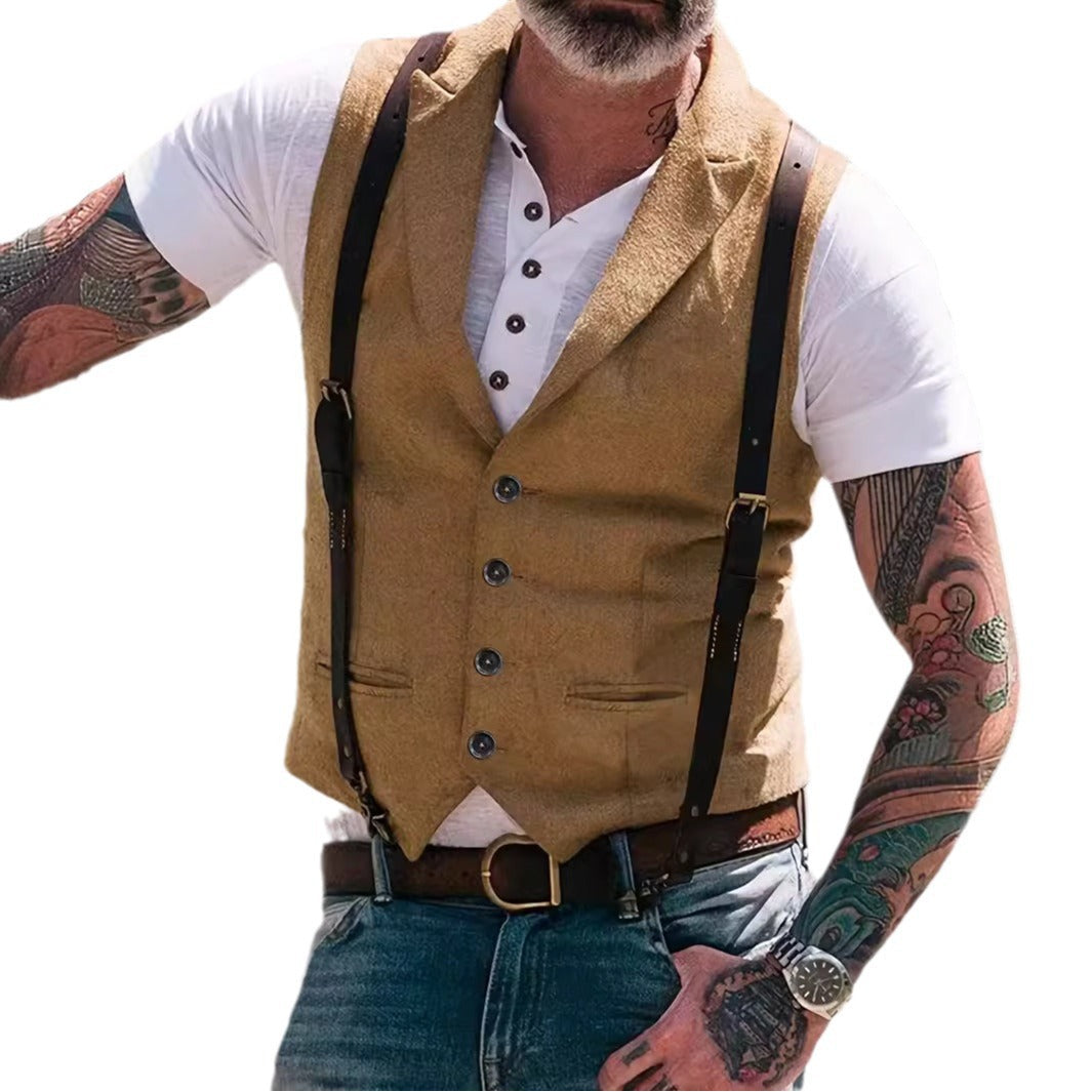 Herren elegante Weste mit praktischen Haltern