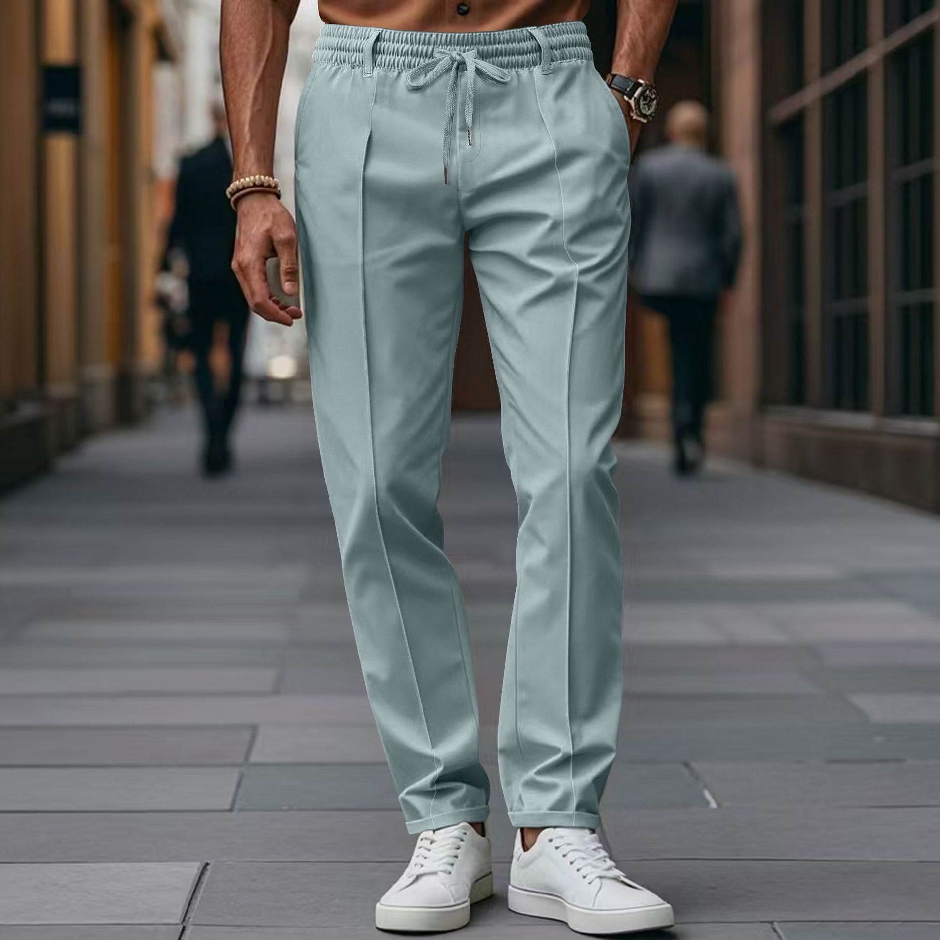 Herren lässige Jogginghose mit elastischem Bund und praktischen Seitentaschen R&B