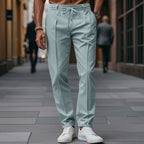 R&B | Herren Gerade Passform Elastischer Bund mit Kordelzug Weicher Baumwollmix