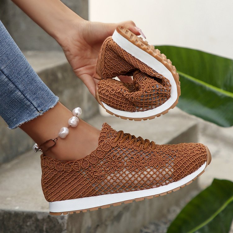 Damen atmungsaktive und flexible Netz-Sneaker R&B