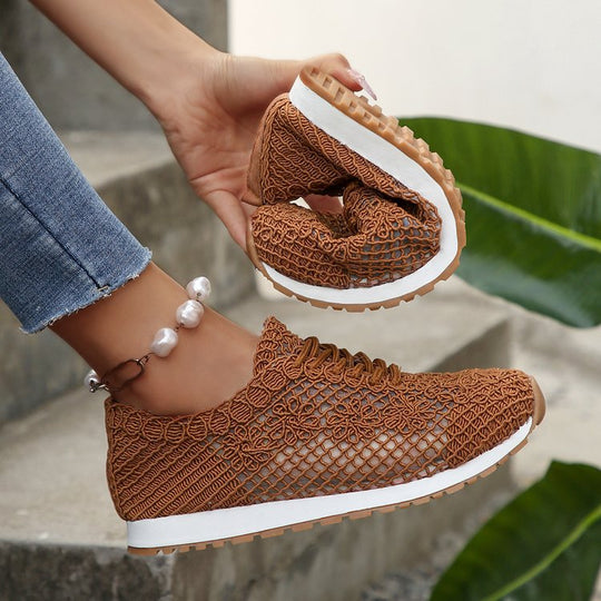Damen atmungsaktive und flexible Netz-Sneaker R&B