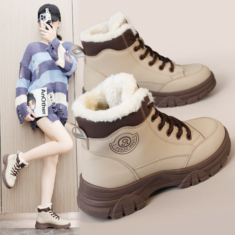 Damen warme Winterstiefel mit kuscheligem Innenfutter und rutschfester Sohle R&B