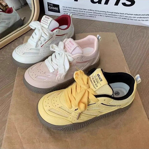 Damen Sportliche Sneakers mit atmungsaktiver Mesh-Oberfläche und stoßdämpfender Sohle R&B