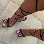 Damen elegante Stilettosandalen mit gekreuzten Riemen R&B