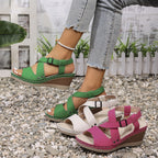 Damen Wedge-Sandalen mit verstellbarem Riemendesign und komfortabler Sohle R&B