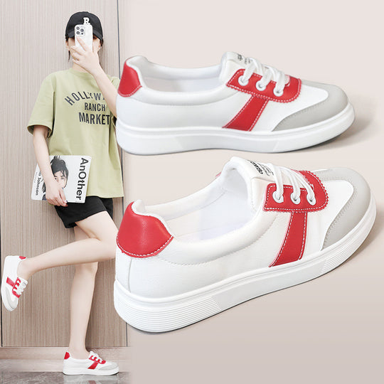 Damen Freizeit Sneakers mit modischem Farb- und Materialmix R&B