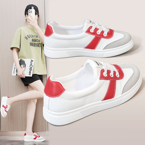 Damen Freizeit Sneakers mit modischem Farb- und Materialmix R&B