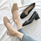 Damen Elegante Pumps mit modernem, spitzen Design und blockierten Absatz R&B
