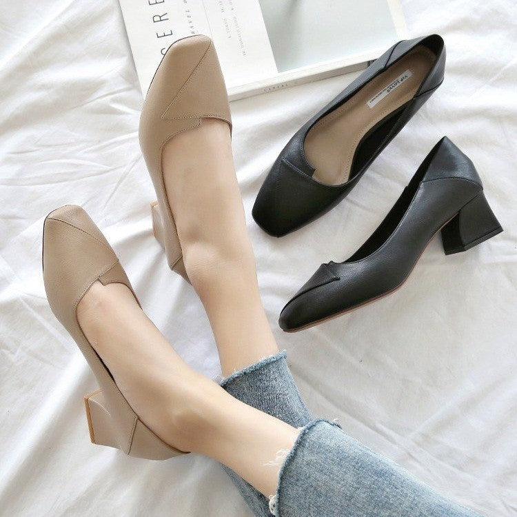 Damen Elegante Pumps mit modernem, spitzen Design und blockierten Absatz R&B