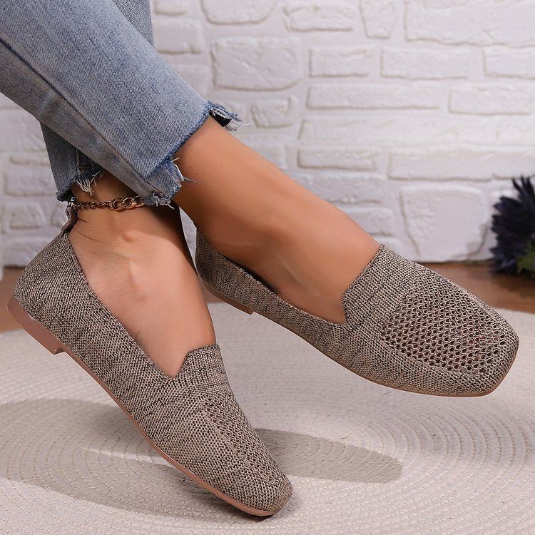 Damen Slip-On Mokassins aus atmungsaktivem Netzmaterial R&B