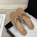 Damen Flip-Flops mit glamourösem Strassbesatz und bequemem Fußbett R&B