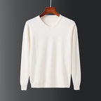 Herren eleganter V-Ausschnitt Pullover aus feiner Wolle R&B