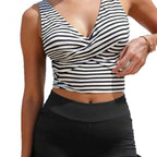 Damen Bikini-Set mit Raffung und trendigem Streifenmuster R&B