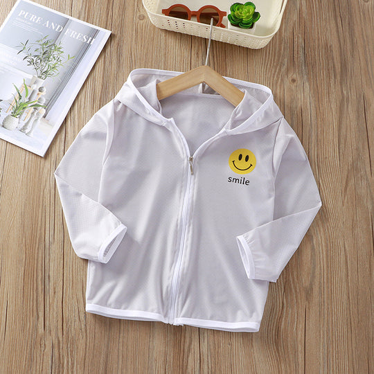 Unisex nan Kinder leichte Kapuzenjacke mit atmungsaktivem Meshstoff und durchgehendem Reißverschluss  R&B