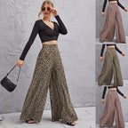 Damen Weite High-Waist-Hose mit Punktmuster und luftiger Passform R&B