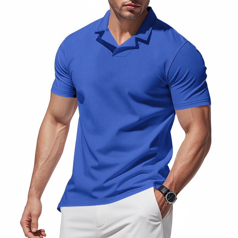 Herren Kurzarm Poloshirt mit strukturiertem Design R&B