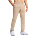 Herren nan elastische Golftwill-Hose mit geradem Schnitt, knitterfreiem Material und verdeckter Reißverschlusstasche R&B