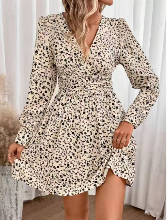 Damen Kurzarm Kleid R&B