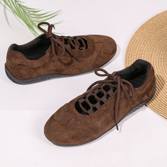 Damen Sneakers im modischen Vintage-Look mit atmungsaktiver Schnürung und gepolsterter Innensohle R&B