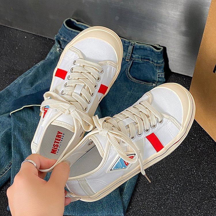 Damen Sportliche Sneaker mit Kontrastnähten und hochwertigem Material R&B