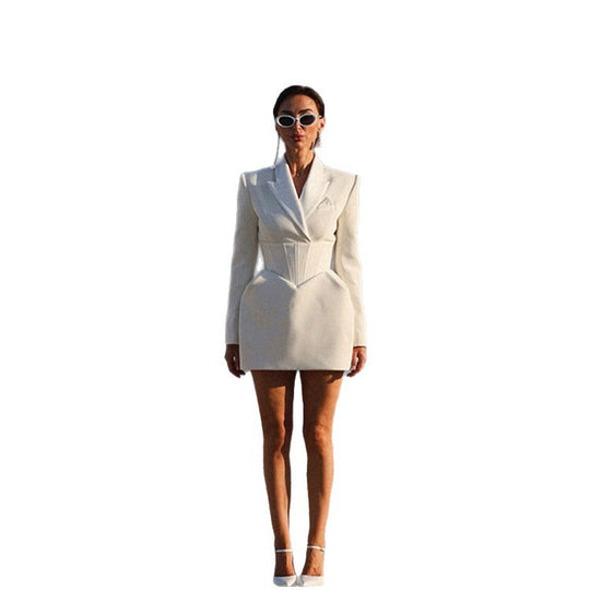 Damen Blazer-Kleid mit tailliertem Schnitt und eleganter Silhouette R&B