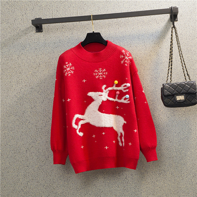 Damen Kuscheliger Weihnachtspullover mit festlichem Rentierdesign R&B
