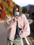 Damen Gemütlicher Teddy-Mantel mit oversized Schnitt R&B
