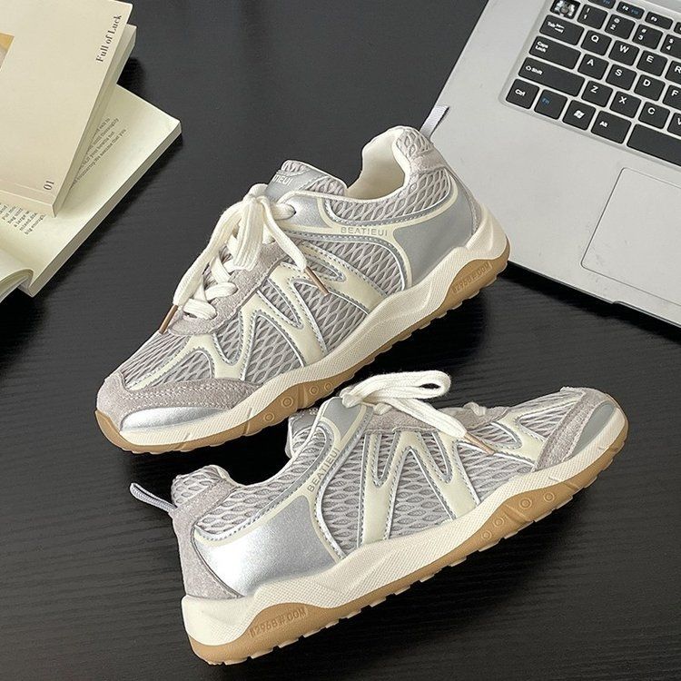 Damen Atmungsaktive Fitness-Sneaker mit flexiblem Mesh-Obermaterial und rutschfester Sohle R&B