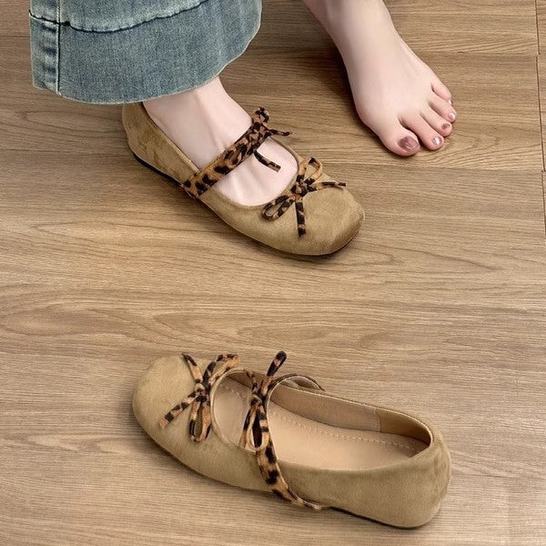 Damen Ballerinas mit süßem Katzenohren-Design und verspieltem BindR&Band R&B