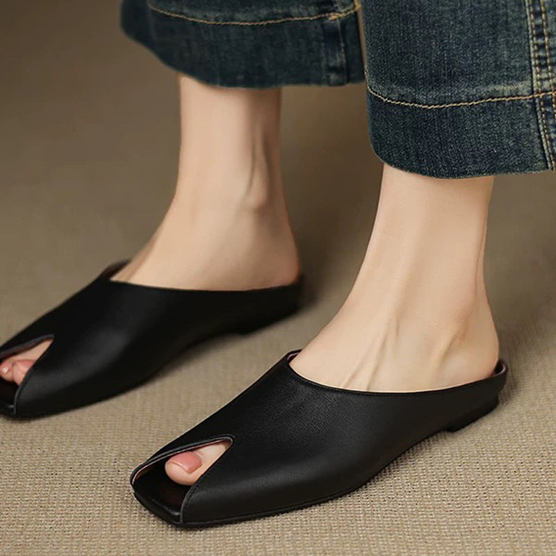Damen Offene Mules mit elegantem Schnitt