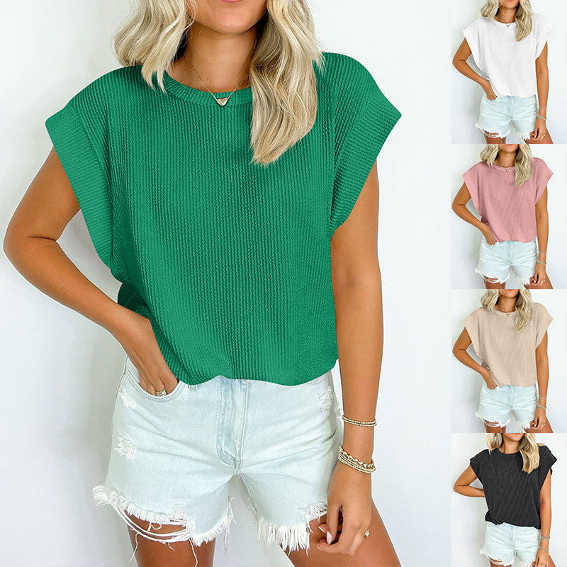 Damen lässiges Kurzarm-Shirt R&B