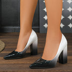 Damen Pumps mit modischem Kroko-Design und stilvollem Blockabsatz R&B
