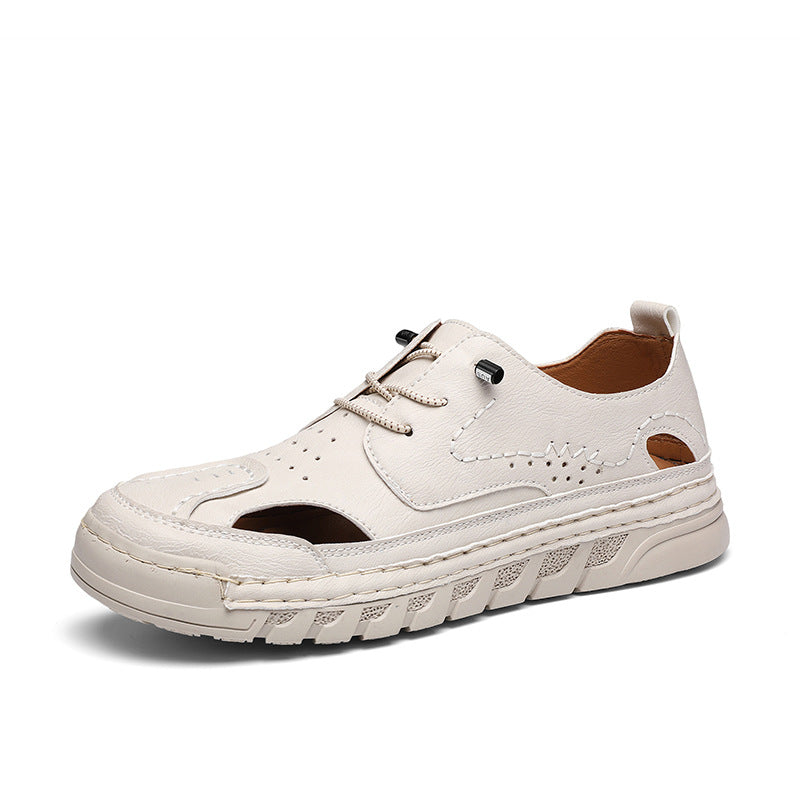 Herren Orthopädische Ledersandalen mit verstellbarem Riemensystem R&B
