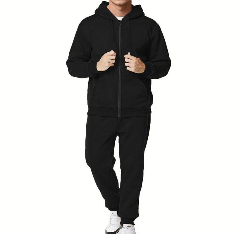 Herren Sportliches Hoodie- und Jogginganzug-Set mit praktischen Taschen und atmungsaktiven Materialien R&B