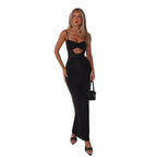 Damen Edles Maxikleid mit figurformendem Schnitt und raffiniertem Cut-Out R&B