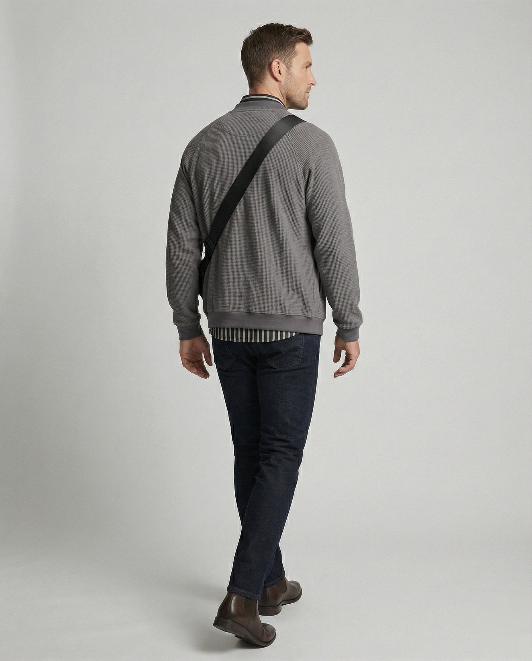 Onun Japanische Waffelstrick Sweatshirt Jacke Sportlicher Cardigan für Herren