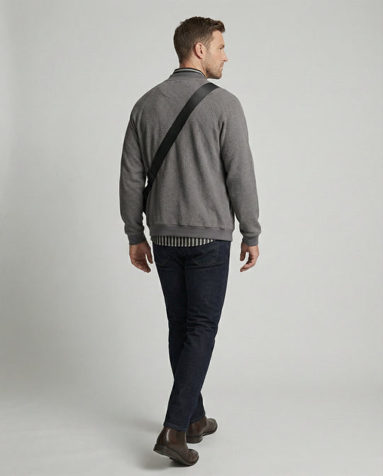 Onun Japanische Waffelstrick Sweatshirt Jacke Sportlicher Cardigan für Herren