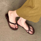 Damen Zehentrenner-Sandalen mit komfortabel geflochtenem Riemendesign R&B