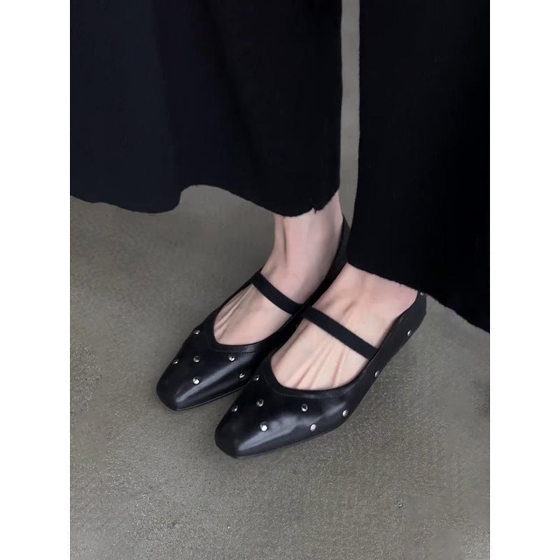 Damen Ballerinas mit Elastik-Riemchen und funkelnden Akzenten