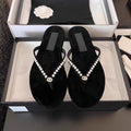 Damen Elegante und luxuriöse Perlensandalen R&B