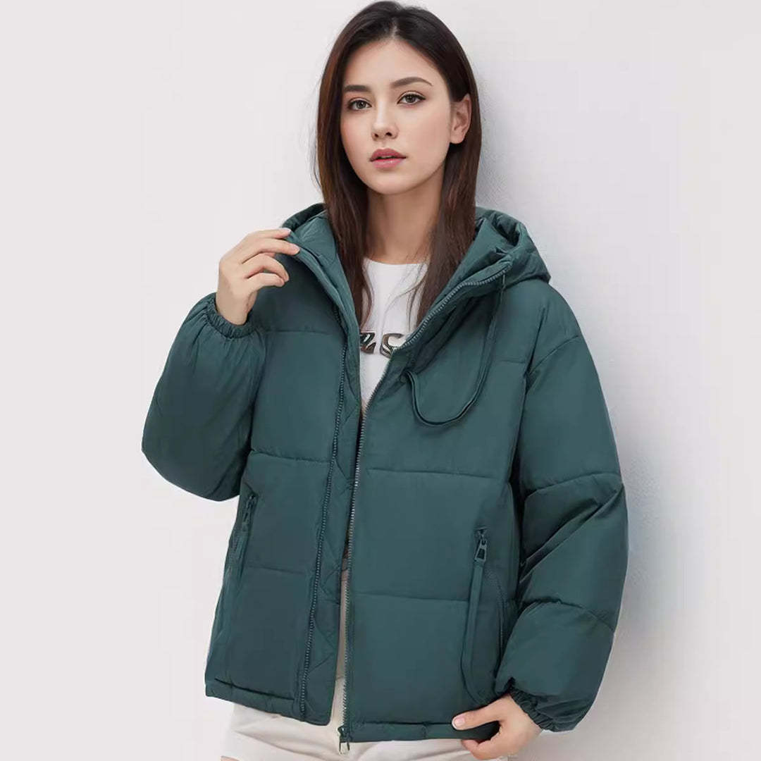 Damen wasserabweisende Winterjacke mit verstellbarer Kapuze und praktischen Taschen R&B