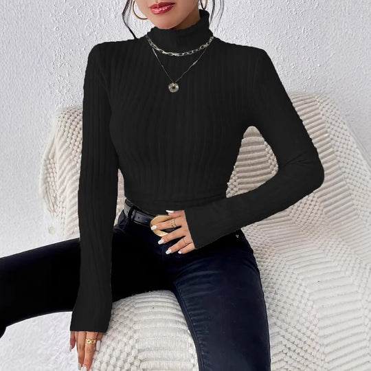 Damen Elegantes und bequemes langsames Stehkragenoberteil R&B