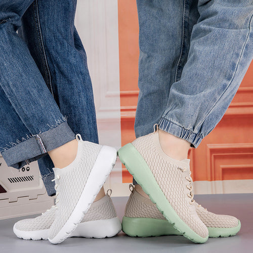 Damen Hochleistungs-Laufschuhe mit atmungsaktiver Mesh-Oberfläche und stoßdämpfender Sohle R&B